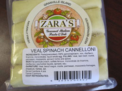 pre-packed 400 gr. Veal Spinach Cannelloni